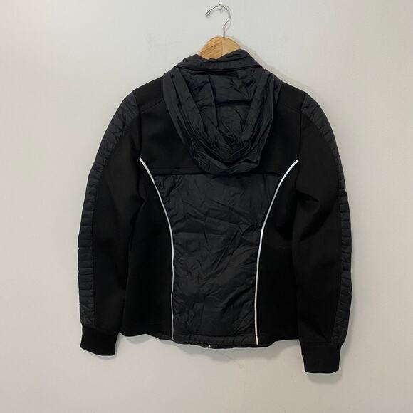 Calvin Klein Black Zip Puffer Hooded Zip Jacket Size Small - Picture 6 of 7